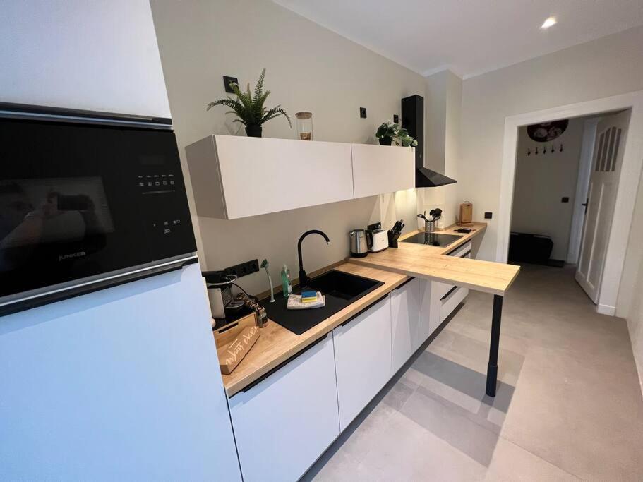 Soul-Apartment Terrasse Privat-Parkplatz Boxspringbett 55Zoll Tv Wlan Leipzig Extérieur photo